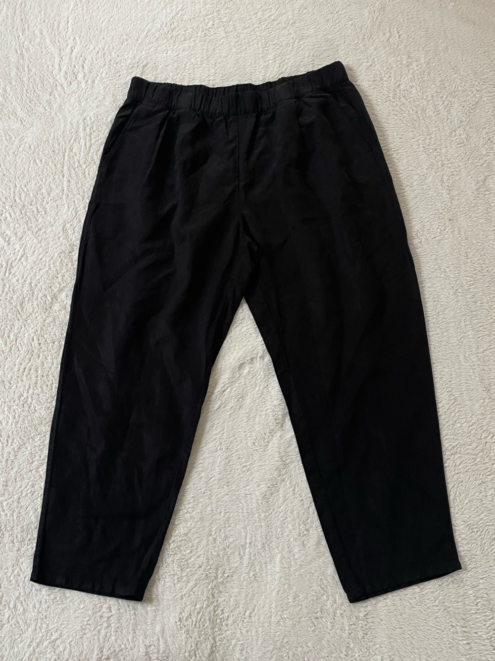 Eileen Fisher Linen Blend Pleated Tapered Pant Size XL Comfort Pull On Coastal - Picture 4 of 11